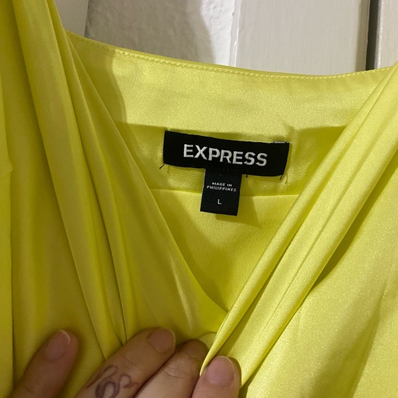 EXPRESS SATIN COWL NECK MAXI SLIP DRESS - Picture 6 of 6